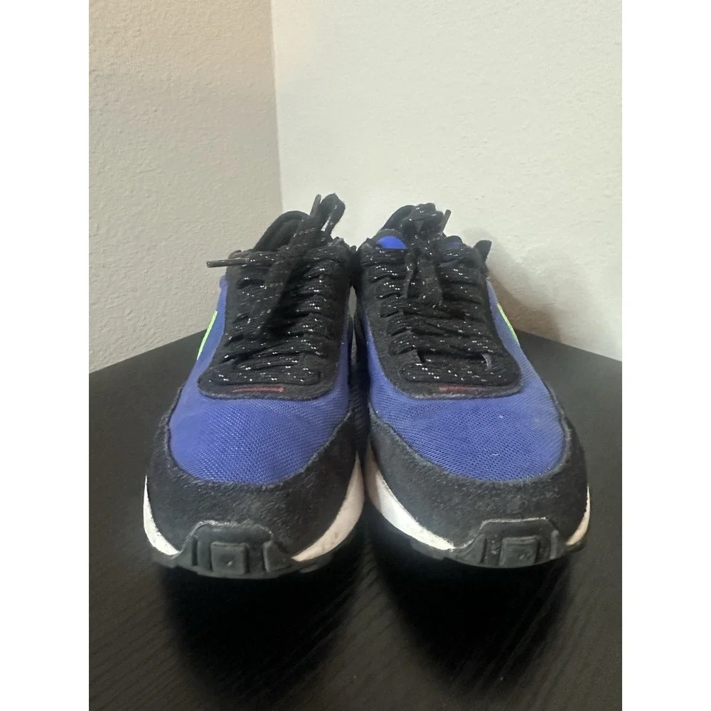 Nike Waffle One 9 Volt Athletic Sneakers Shoes Blue Green Black Sz 6.5Y Womens 8